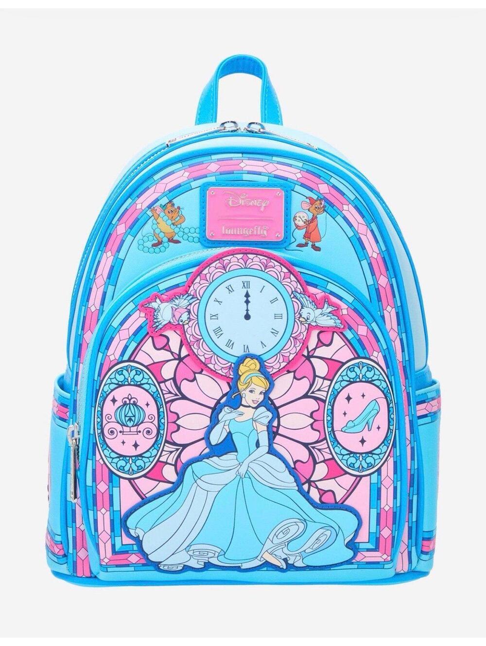 Loungefly Disney Cinderella Stained Glass Portrait Mini Backpack NWT